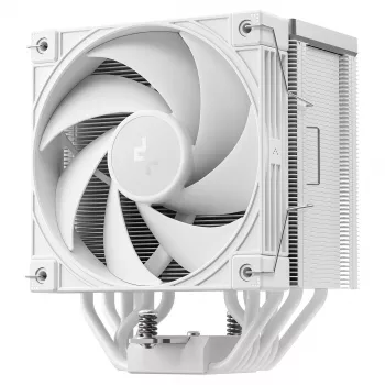 Ilmajäähdytin DeepCool AK700 Digital WH, 120 mm tuuletin, tukee AM5/AM4/LGA 1700/1200/1155/1151/1150, valkoinen
