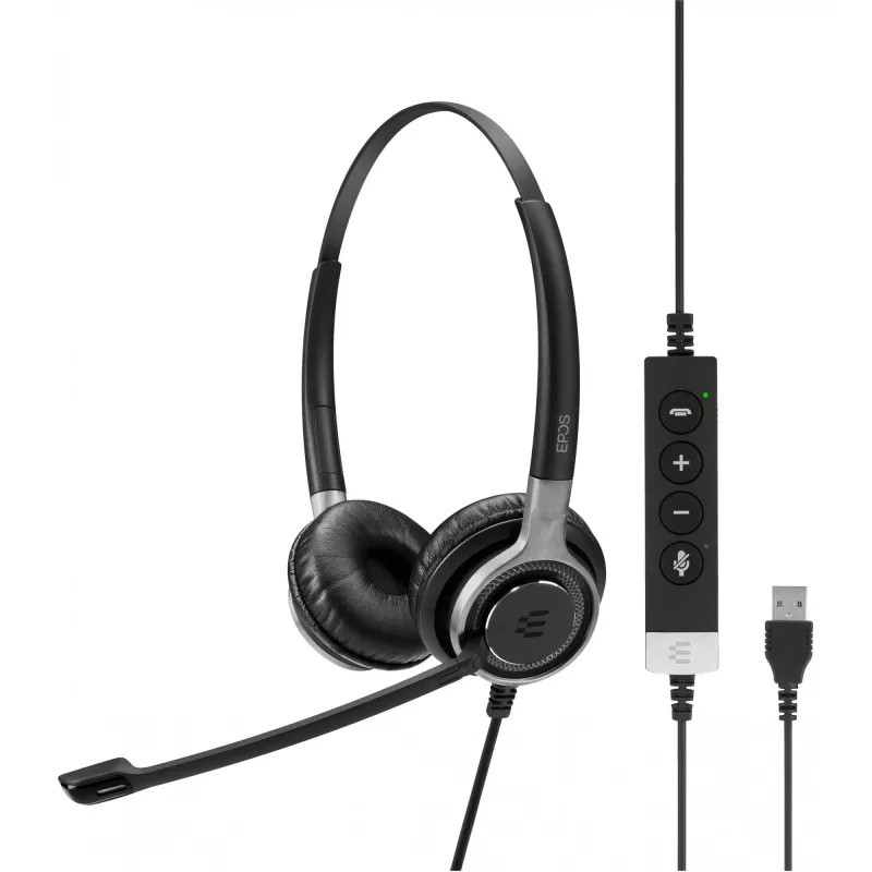 EPOS IMPACT SC 660 USB ML -headset, johdollinen pantaheadset, puhelin/musiikki, USB Type-A, musta, hopea