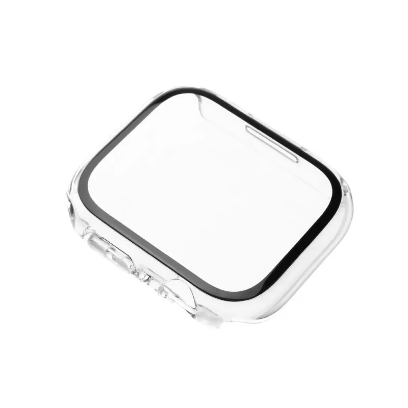 Fixed | Pure suojakotelo karkaistulla lasilla Apple Watch 10 42mm -kelloon | kirkas