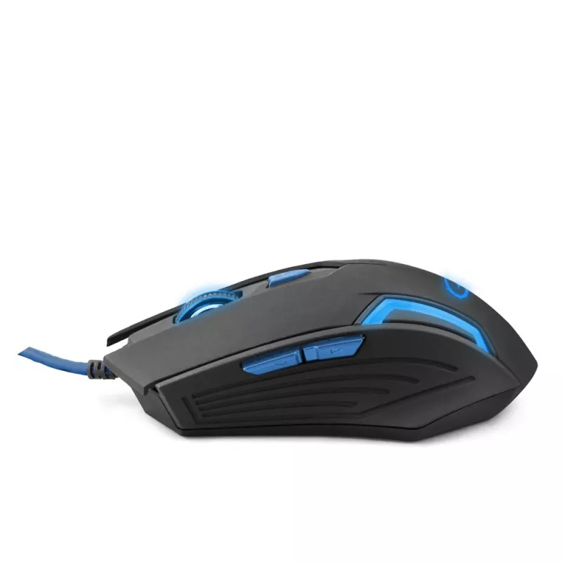Esperanza MX205 FIGHTER - hiiri - USB - sininen - hiiri - optinen - 6 painiketta - musta