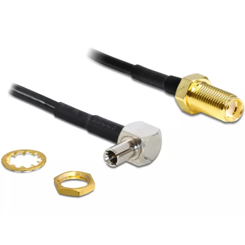Koaksiaalikaapeli DeLOCK 88487 TS-9 SMA 1,45m musta