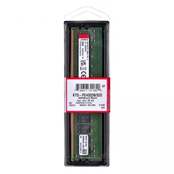 Kingston Technology KTD-PE432D8/32G muistimoduuli 32 GB 1 x 32 GB DDR4 3200 MT/s 288-nastainen DIMM ECC