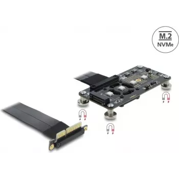 DELOCK PCI Express 3.0 x4 – M.2 Key M adapteri, 10 cm kaapeli, malli 64357