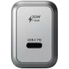 Mobiililaitteen laturi Satechi ST-UC30WCM-EU — yleinen AC-laturi sisäkäyttöön 1× USB-C, musta/hopea