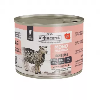 WIEJSKA ZAGRODA lammas monoproteiini märkäruoka kissoille – 200 g