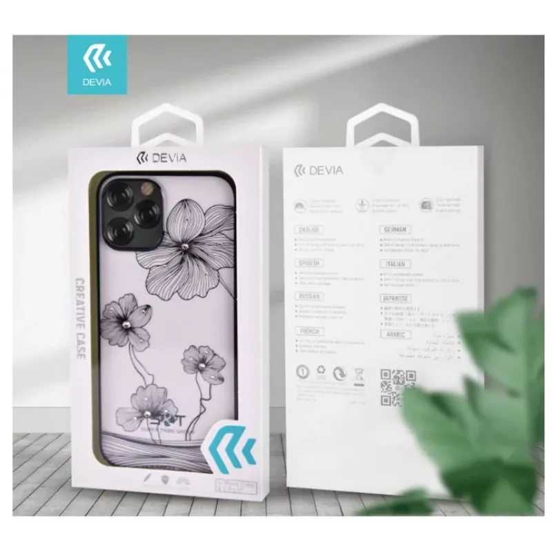 Suojakotelo Devia Crystal Flora iPhone 12 Pro Max – musta