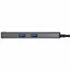Unitek H1112F aktiivinen USB-C-hubi, 6 porttia, 5 Gbps, HDMI 4K@30Hz, RJ-45, 2x USB-A, 2x USB-C, PD 100 W, alumiini, harmaa