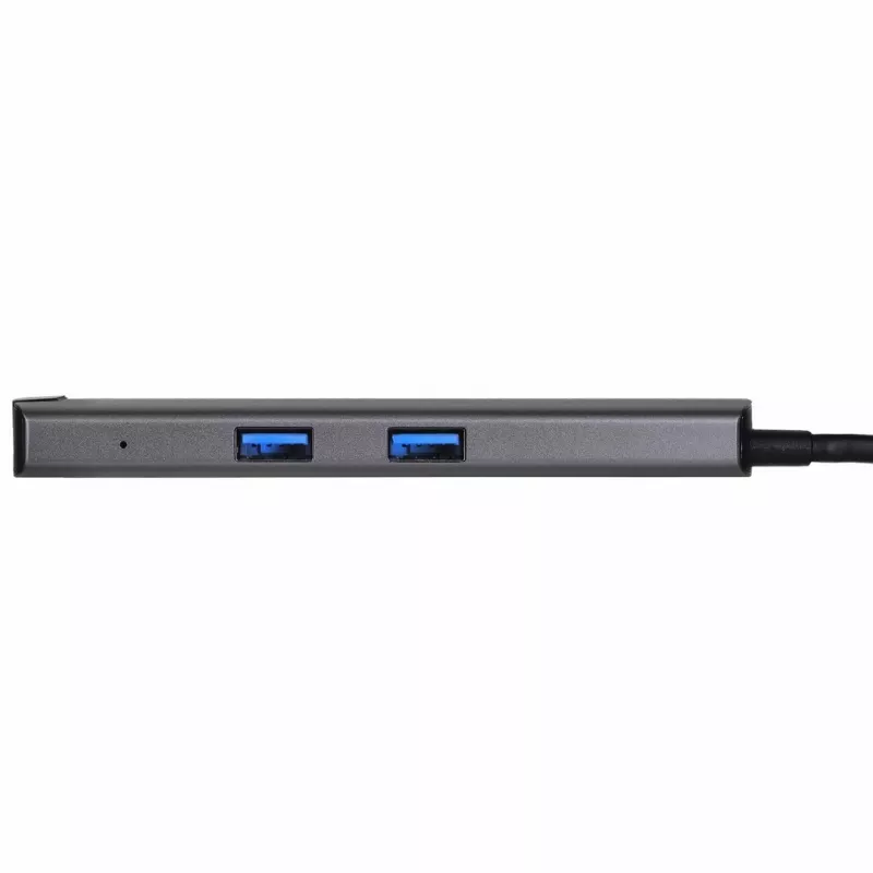 Unitek H1112F aktiivinen USB-C-hubi, 6 porttia, 5 Gbps, HDMI 4K@30Hz, RJ-45, 2x USB-A, 2x USB-C, PD 100 W, alumiini, harmaa