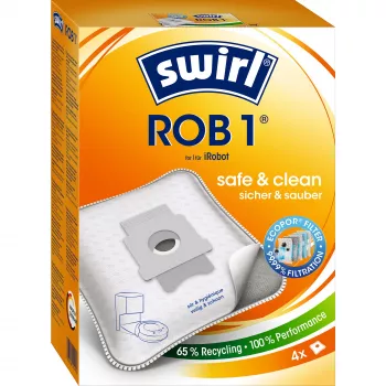 Pölynimurin pussit SWIRL EcoPor ROB1 yhteensopivat varapussit eri pölynimureihin, paperimikrosuodatin, 5 kpl:n pakkaus