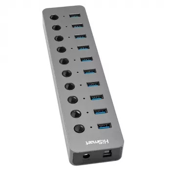 USB-sovitin Type-A 3.0 – 10-porttinen USB 3.0 kytkimillä