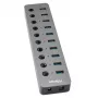 USB-sovitin Type-A 3.0 – 10-porttinen USB 3.0 kytkimillä
