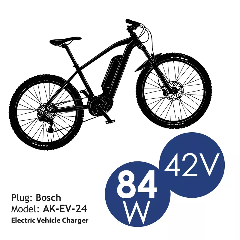 Akyga AK-EV-24 Laturi 42V/2A 84W Bosch 1,2m