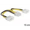 Sisäinen virtakaapeli DeLOCK 83410 0,15 m EPS 8-pin Molex 3-pin