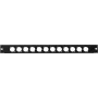 Etulevy Omnitronic Z-19 12 x XLR D-Type 1U — telineen peitelevy kahdellatoista XLR D-Type -liitännällä
