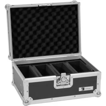 Flightcase Roadinger EC-4AC 4× AKKU flach Light Series – suojalaukku