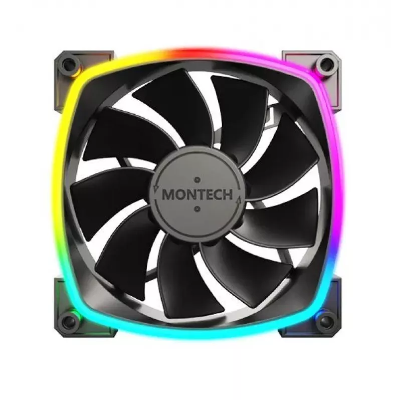 Montech RX120 PWM tietokonekotelon tuuletin 12 cm musta 3 kpl