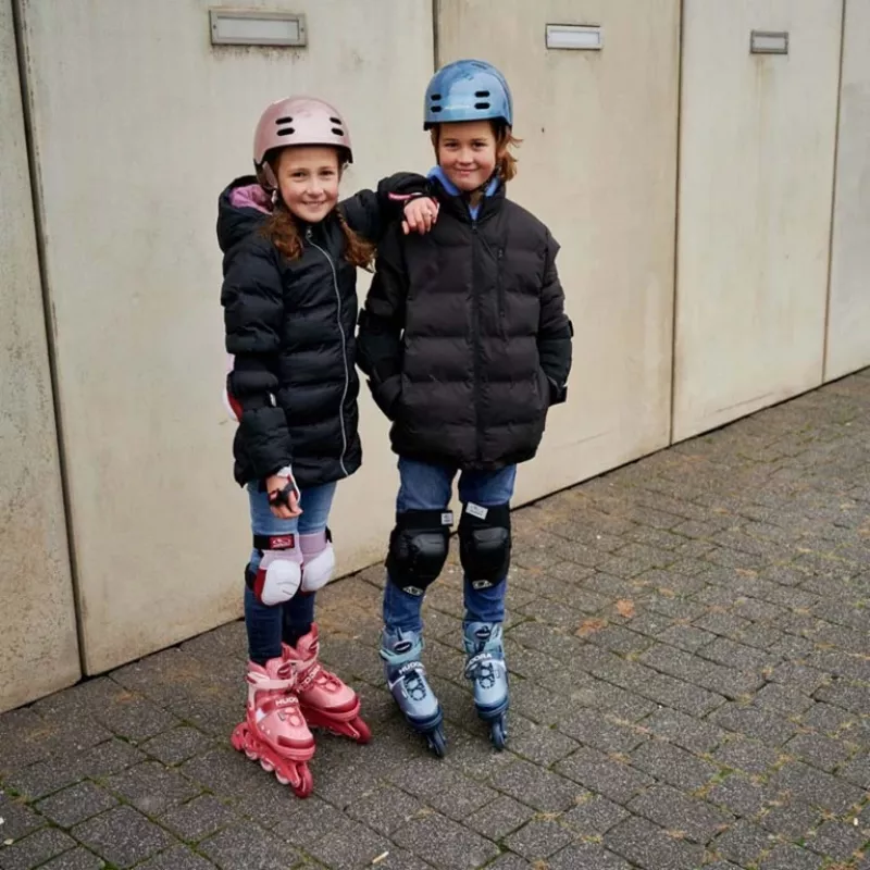 Inline-luistimet HUDORA Mia 2.0, säädettävä koko 33–36, pinkki