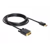 Delock kaapeli DisplayPort 1.1 uros > DVI 24+1 uros passiivinen 3 m musta (82592)