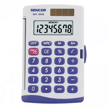 Taskulaskin Sencor SEC 263/8 tasku harmaa