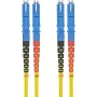 Kuitupatchkaapeli helos E2000/E2000 duplex 9/125µm OS2 0,5 m