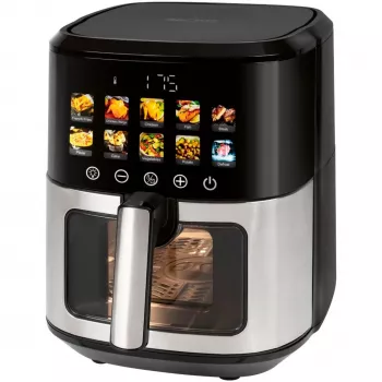 Kiertoilmakypsennin ProfiCook PC-FR 1286 H — 6,5 l, 1700 W, ruostumaton teräsetu, musta