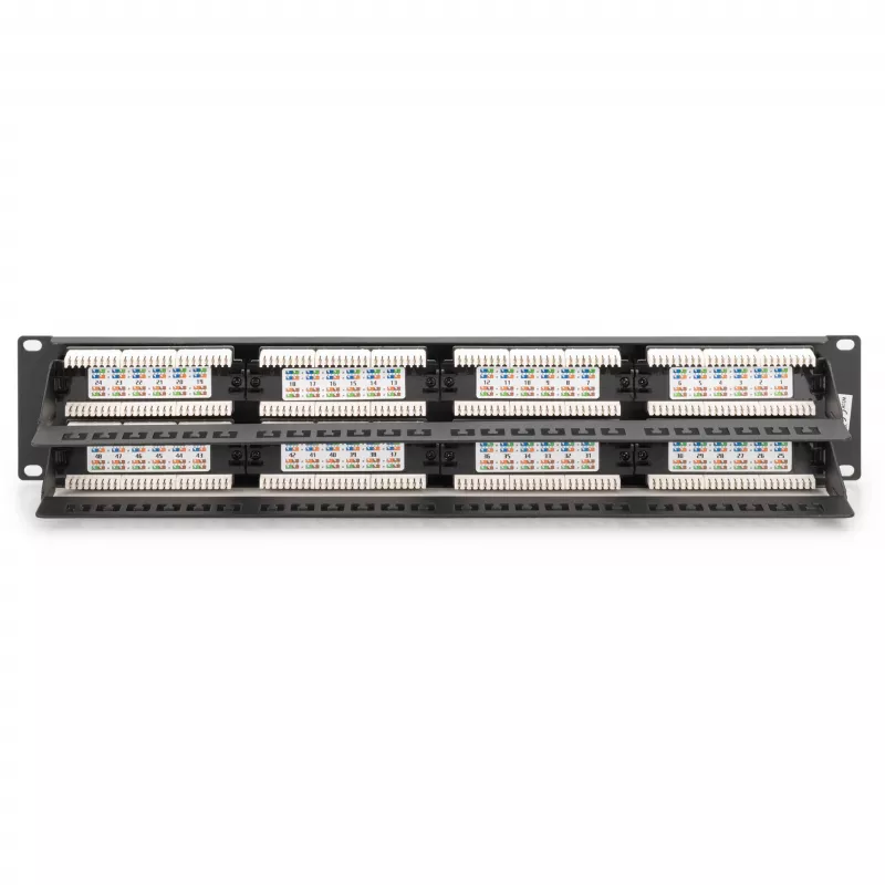 DIGITUS - kytkentäpaneeli - RJ-45 x 48 - harmaa, RAL 7035 - 2U - 48 porttia (DN-91648U)