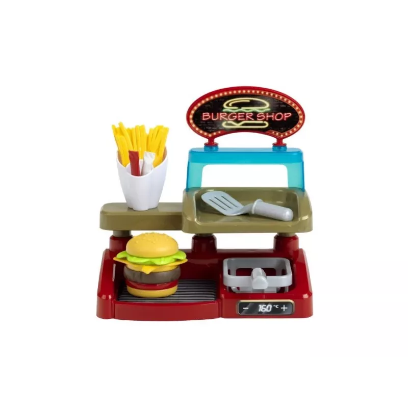 Play Burger Shop -sarja KLEIN 7336 — kompakti, helposti puhdistettava roolilelulelu lapsille