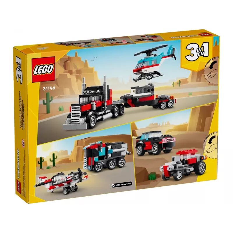 LEGO Creator 3-in-1 31146 Lavettikuorma-auto ja helikopteri