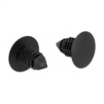 Joulukuusiklipsi DeLOCK 60187 musta nylon 15 mm 14,5 mm 10 kpl