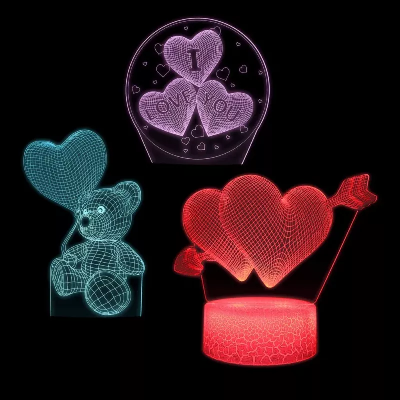 Manta SNL115RGB RGB 3D sydän koristeellinen LED-valaisinsarja
