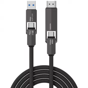 USB4 HDMI-kaapeli 4smarts ComboCord 240W 1,5 m – USB4 HDMI, 240W virransyöttö, 1,5 m pituus
