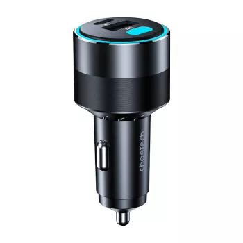 Choetech TC0011 autolaturi 130W 2x USB C 1x USB A (musta)
