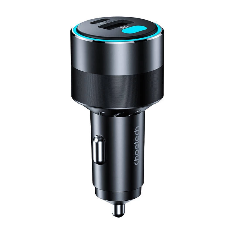 Choetech TC0011 autolaturi 130W 2x USB C 1x USB A (musta)