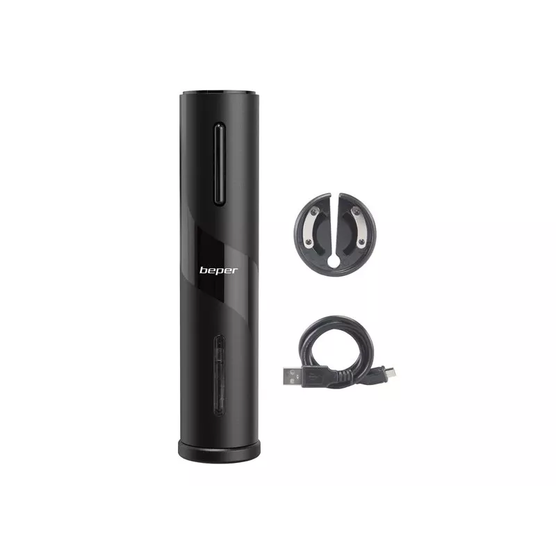 Beper P102ACP100 ladattava sähkökorkkiruuvi, USB, musta