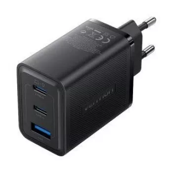 Seinäntilalaturi Vention FERB0-EU 65W, 3 USB-liitäntää (USB-A/USB-C)