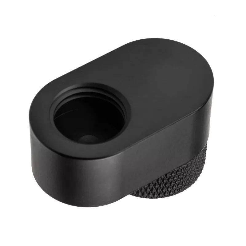 XSPC G1/4 Rotary 14 mm Offset -liitin - mattamusta