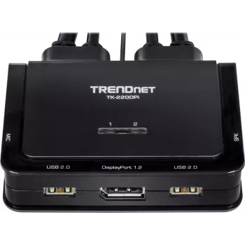 Trendnet TK-220DPI näppäimistö/video/hiiri (KVM) -kytkin musta (TK-220DPi)