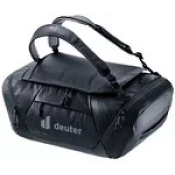 Duffel-laukku DEUTER Duffel Pro 40 – 40 l tilavuus, tukeva musta matka- ja urheilulaukku