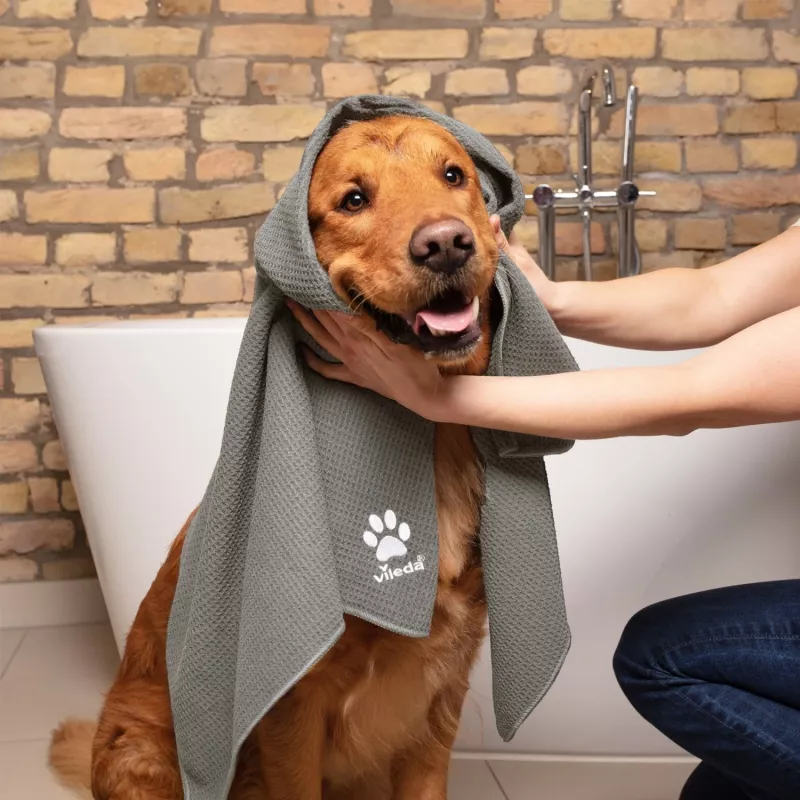 Luutusarja VILEDA Pet Pro 175388 — 3-osainen, sähköstaattinen harja ja mikrokuituliina, punainen