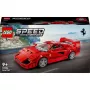 LEGO Speed Champions Ferrari F40 Supercar – rakennettava ajoneuvoluauto pojille ja tytöille 9-vuotiaasta alkaen kuljettajan minifiguurilla, lastenhuoneen koriste