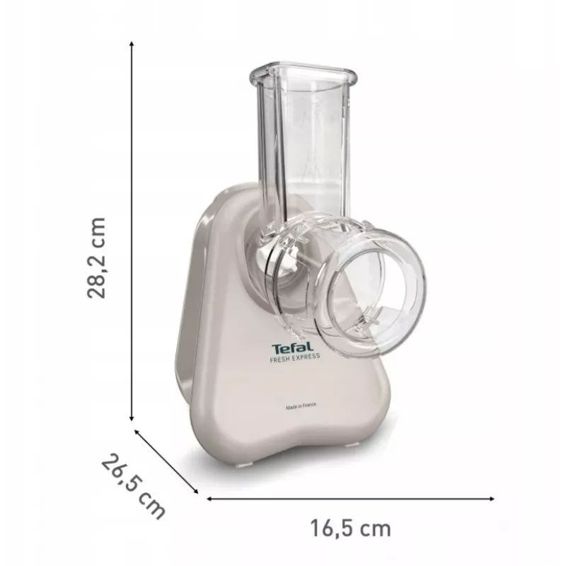 Sähköinen vihannesleikkuri Tefal Fresh Express DN853BE0 — 150 W, 3 vaihdettavaa terää, 1 nopeus, kerma