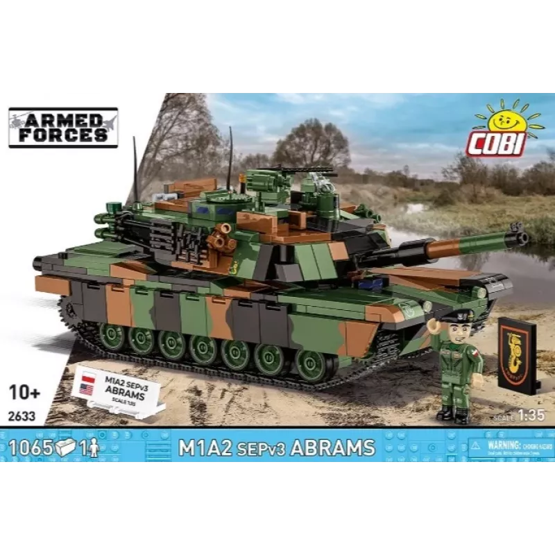 Rakennussarja Cobi M1A2 SEPV3 Abrams malli 1 065 rakennuspalikalla
