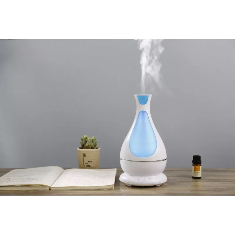 Minimu aromidiffuusori LED-valolla, 400 ml, valkoinen