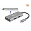 USB-keskitin DeLOCK ulkoinen USB 10 Gbps USB Type-C -keskitin 63260