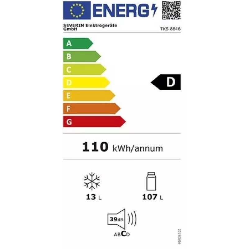 Severin TKS 8847 yhdistelmäjääkaappi vapaasti seisova 120 L
