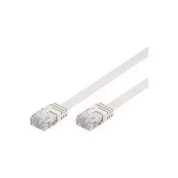 Wentronic Goobay CAT 5e litteä patchkaapeli, U/UTP, valkoinen, 2 m - CCA kuparisekoitus (93359)