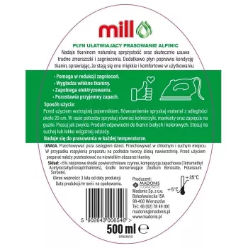 Mill ALPINIC silitysapu nestesuihke 500 ml