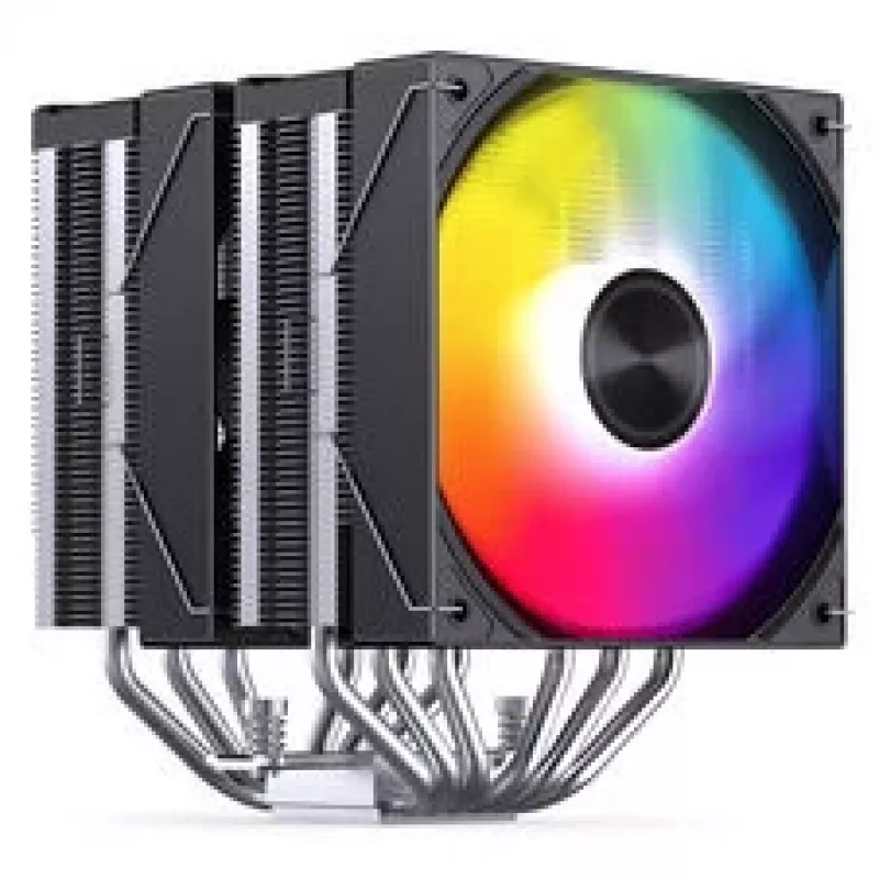 CPU-jäähdytin Jonsbo CA80 Dual-Tower, 2×120mm PWM-tuuletin, ARGB, musta