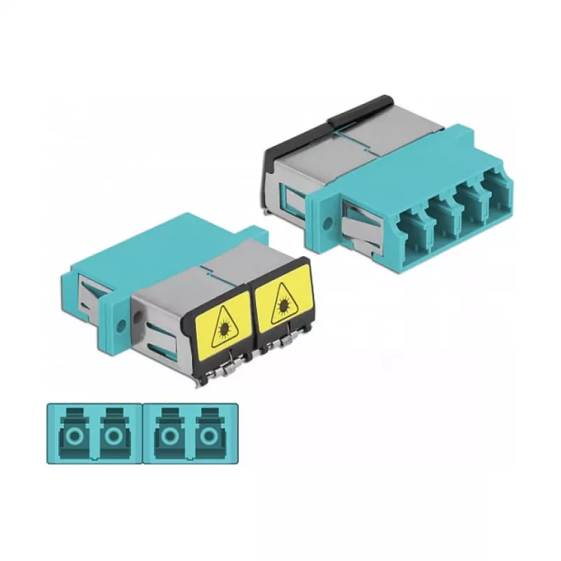 Kuitukytkin DeLOCK 86905 LC Quad naaras LC Quad naaras Multimode aqua