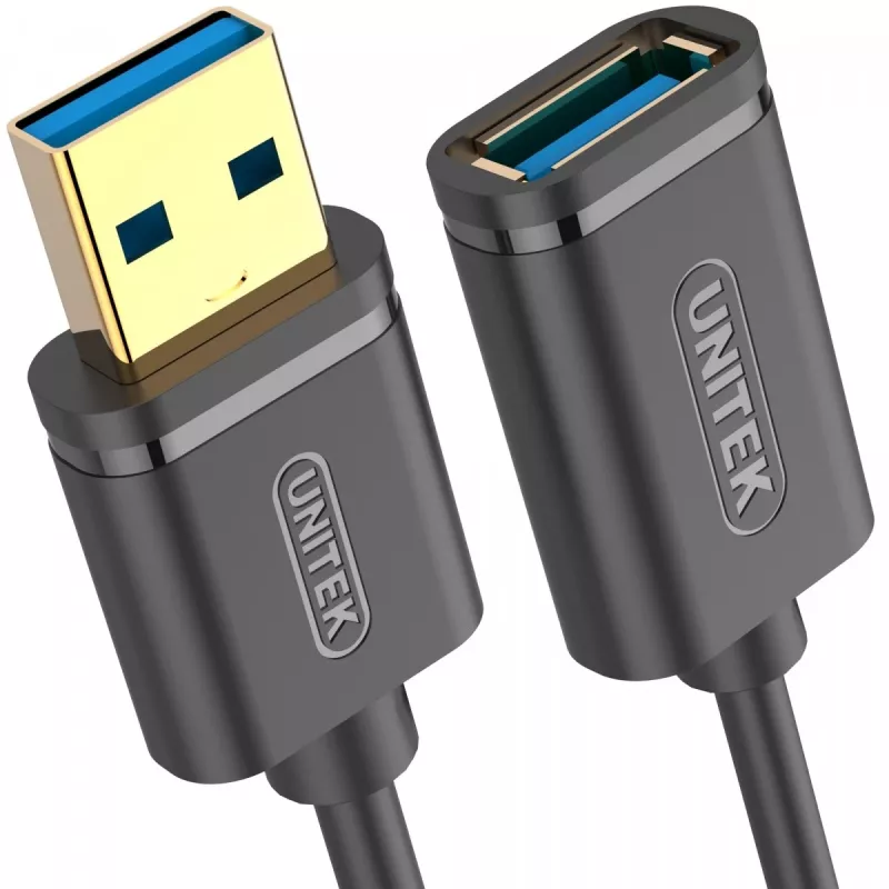 UNITEK Y-C457GBK USB-kaapeli USB 3.2 Gen 1 (3.1 Gen 1) 1 m USB A musta
